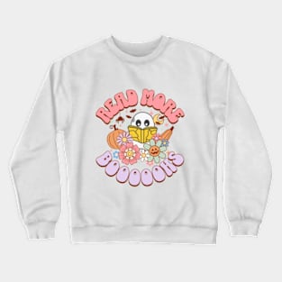 Cute and Spooky Halloween Inspired Funny Teacher Shirt "Read More Boooooks" T-Shirt Short Sleeve Tee Crewneck Sweatshirt